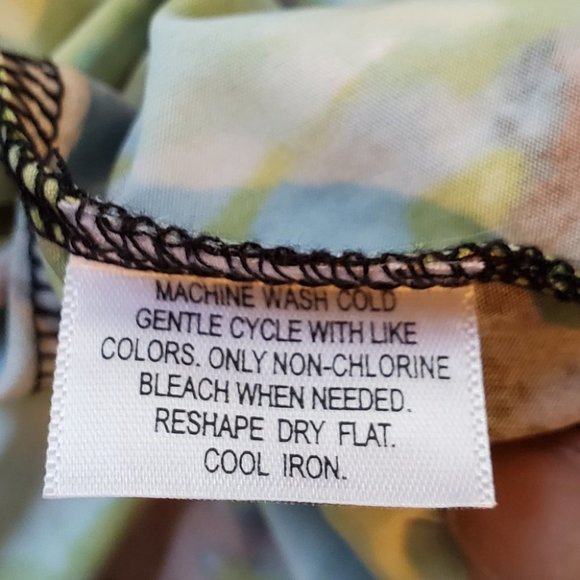 Style & Co. Sleeveless Watercolor Drape Neck Elastic Waist Pullover Dress Size M - Picture 8 of 8